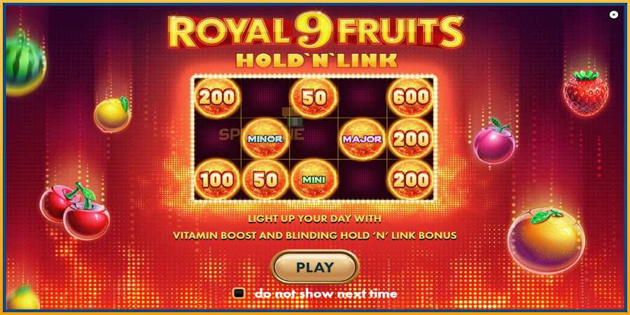 Royal Fruits 9: Hold N Link màquina de joc per diners, imatge 1