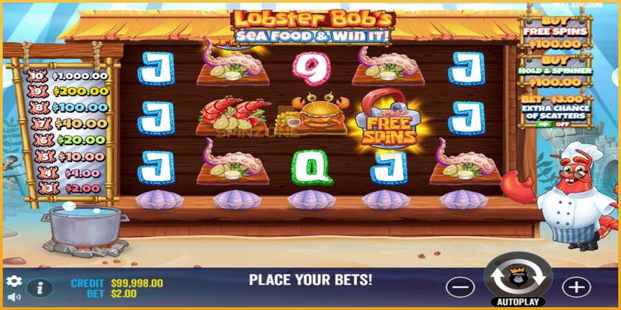 Lobster Bobs Sea Food & Win It màquina de joc per diners, imatge 2