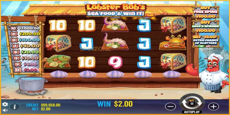 Lobster Bobs Sea Food & Win It màquina de joc per diners, imatge 3