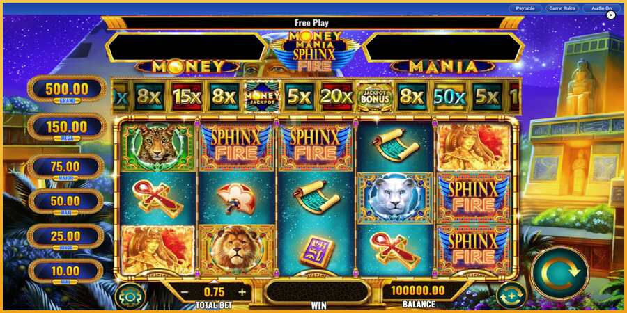 Money Mania Sphinx Fire màquina de joc per diners, imatge 2