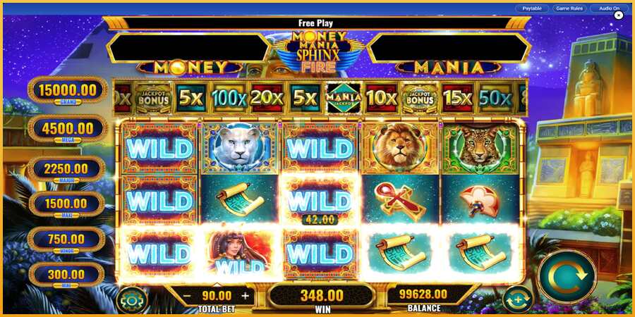 Money Mania Sphinx Fire màquina de joc per diners, imatge 3