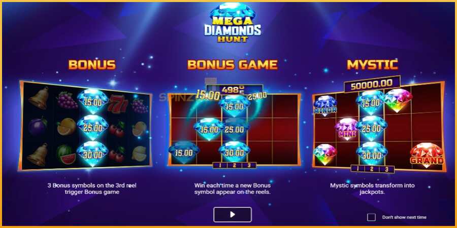 Mega Diamonds Hunt màquina de joc per diners, imatge 1