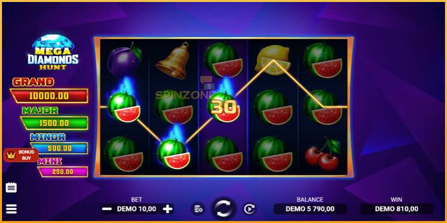 Mega Diamonds Hunt màquina de joc per diners, imatge 4