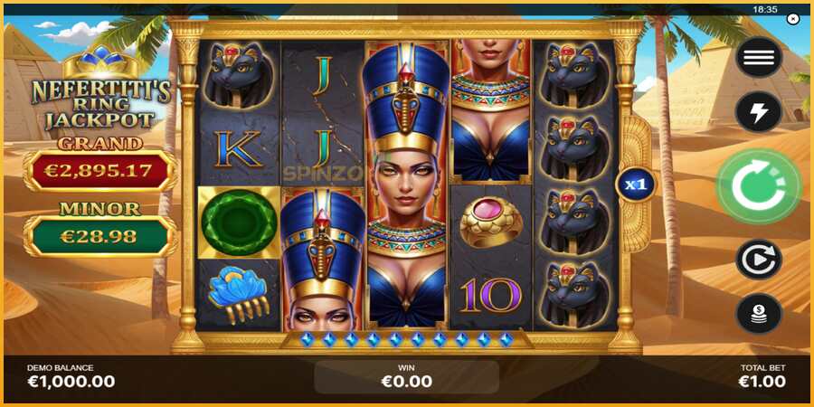 Nefertitis Ring Jackpot màquina de joc per diners, imatge 2