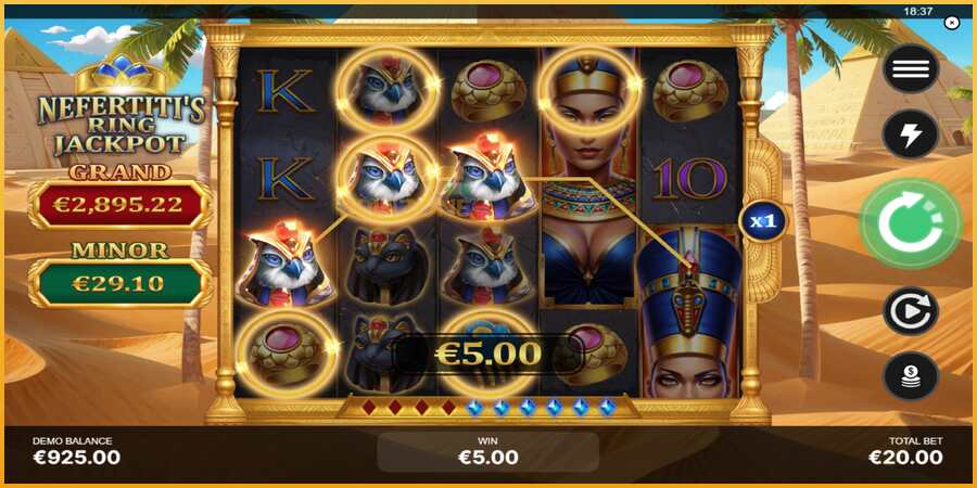 Nefertitis Ring Jackpot màquina de joc per diners, imatge 3