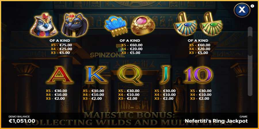 Nefertitis Ring Jackpot màquina de joc per diners, imatge 6