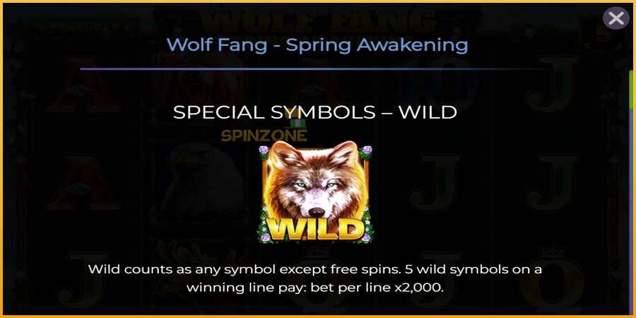 Wolf Fang - Spring Awakening màquina de joc per diners, imatge 4