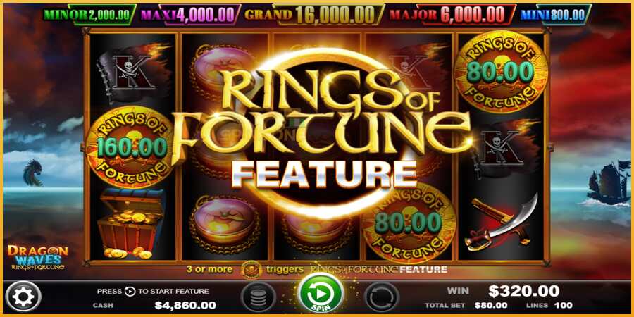 Dragon Waves - Rings of Fortune màquina de joc per diners, imatge 3