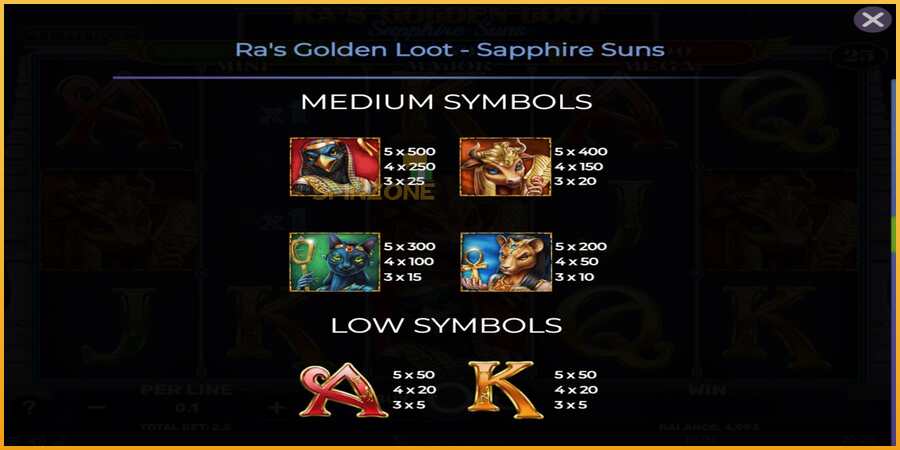 Ras Golden Loot - Sapphire Suns màquina de joc per diners, imatge 5