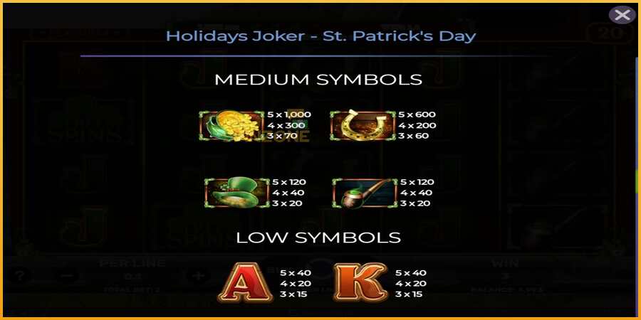 Holidays Joker - St. Patricks Day màquina de joc per diners, imatge 6