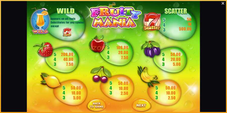 Fruity Mania màquina de joc per diners, imatge 6