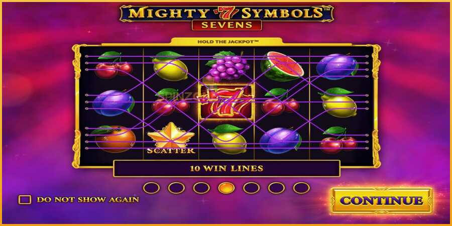 Mighty Symbols: Sevens màquina de joc per diners, imatge 2