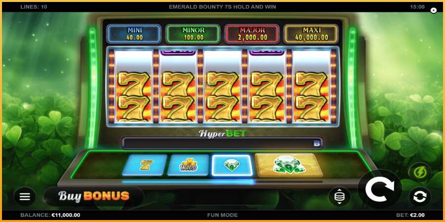 Emerald Bounty 7s Hold and Win màquina de joc per diners, imatge 1