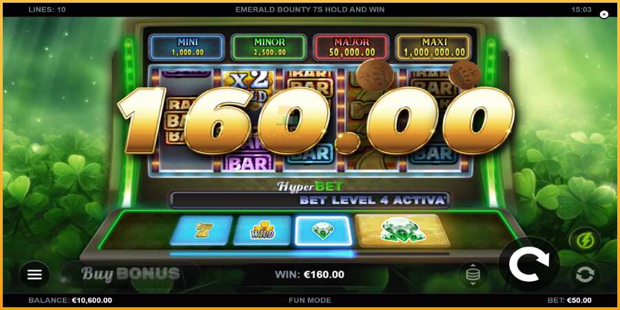 Emerald Bounty 7s Hold and Win màquina de joc per diners, imatge 4