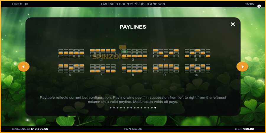 Emerald Bounty 7s Hold and Win màquina de joc per diners, imatge 7