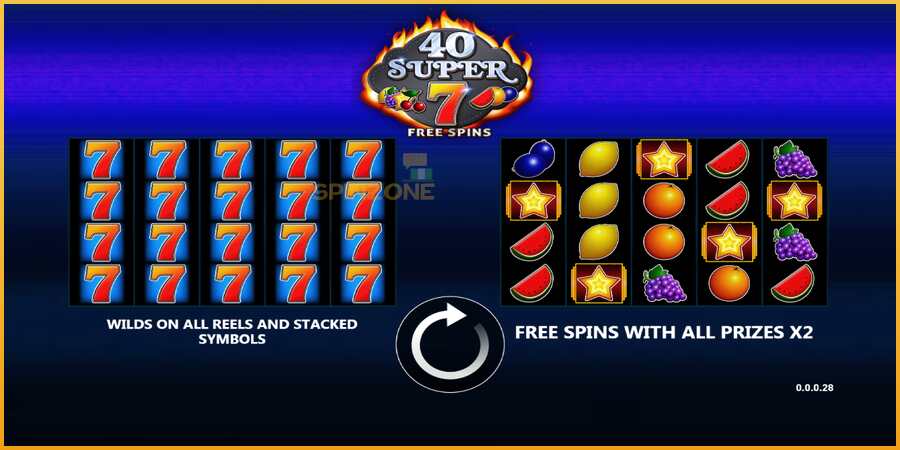 40 Super 7 Free Spins màquina de joc per diners, imatge 1