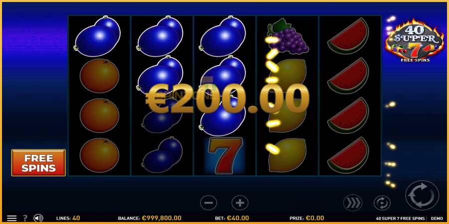 40 Super 7 Free Spins màquina de joc per diners, imatge 3