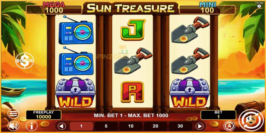 Sun Treasure Hold & Win màquina de joc per diners, imatge 2