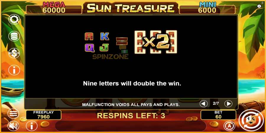 Sun Treasure Hold & Win màquina de joc per diners, imatge 6