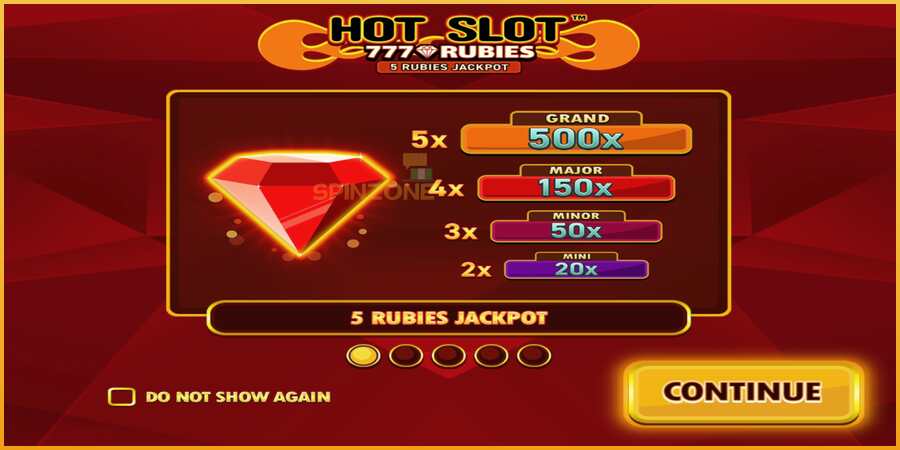 Hot Slot 777 Rubies Extremely Light màquina de joc per diners, imatge 1