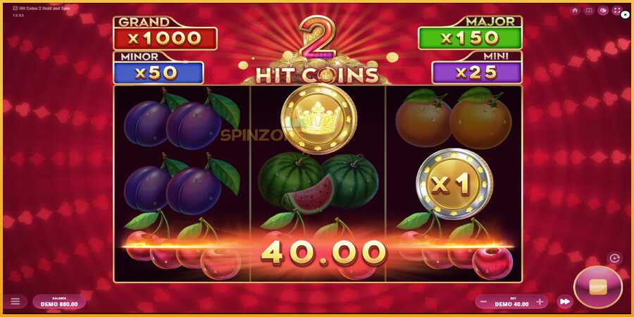 Hit Coins 2 Hold and Spin màquina de joc per diners, imatge 3