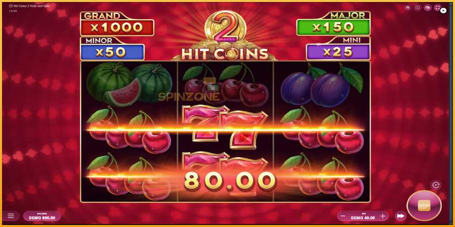 Hit Coins 2 Hold and Spin màquina de joc per diners, imatge 4