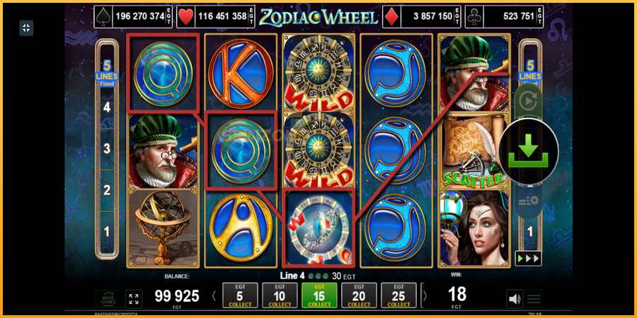 Zodiac Wheel màquina de joc per diners, imatge 2