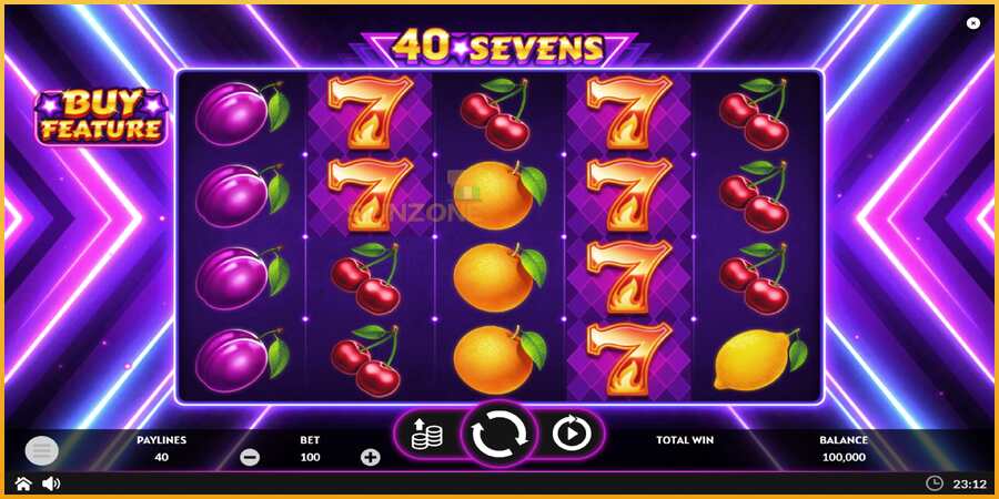 40 Sevens Buy Feature màquina de joc per diners, imatge 2