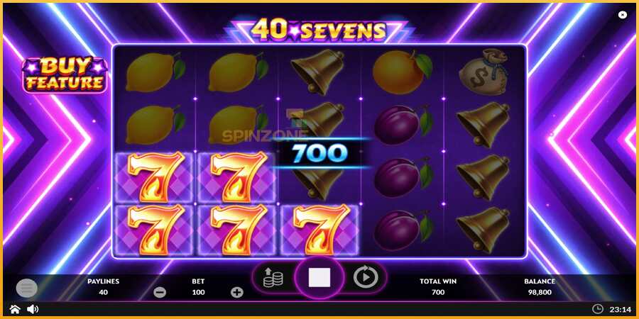 40 Sevens Buy Feature màquina de joc per diners, imatge 3