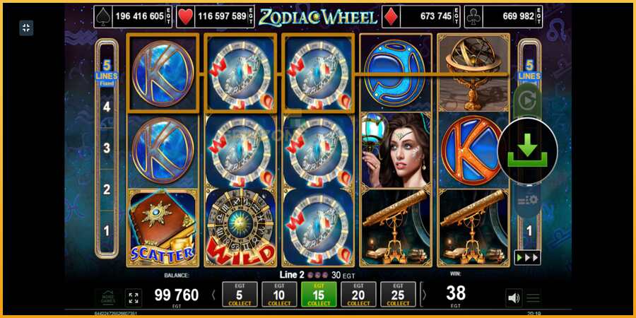 Zodiac Wheel màquina de joc per diners, imatge 3