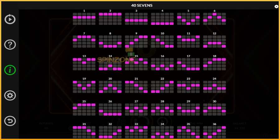 40 Sevens Buy Feature màquina de joc per diners, imatge 7