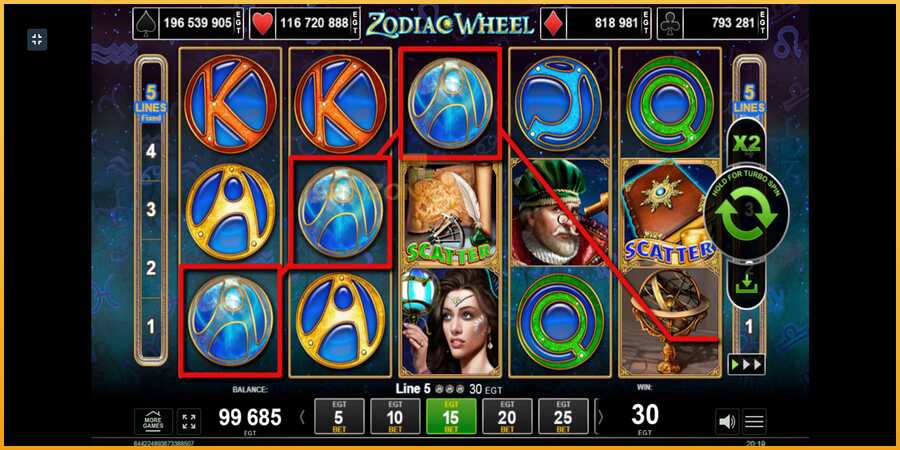 Zodiac Wheel màquina de joc per diners, imatge 4