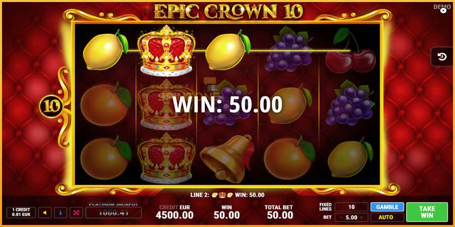 Epic Crown 10 màquina de joc per diners, imatge 4