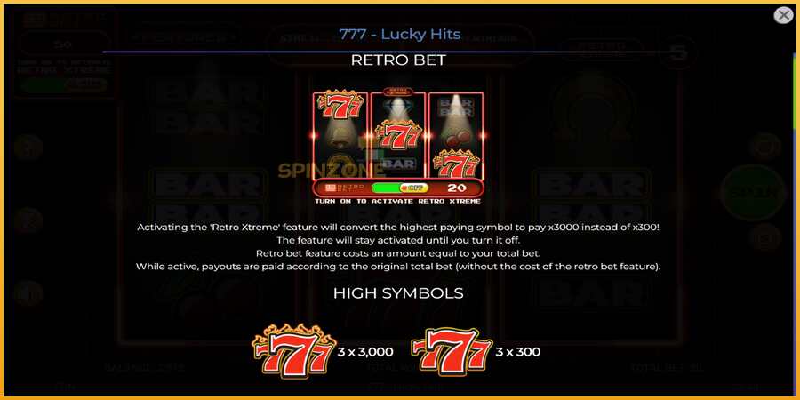 777 Lucky Hits màquina de joc per diners, imatge 5