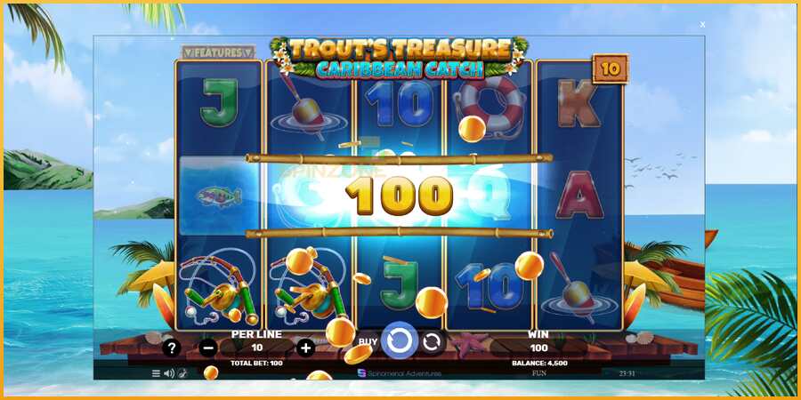 Trouts Treasure Caribbean Catch màquina de joc per diners, imatge 3