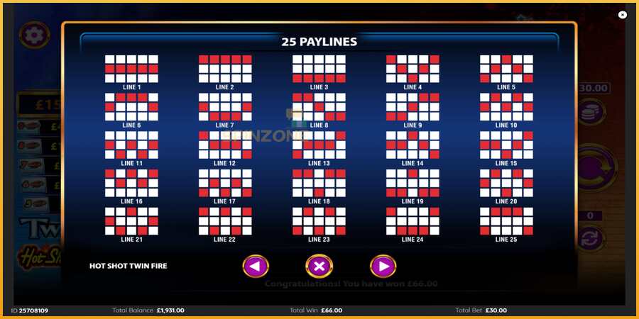 HotShot TwinFire màquina de joc per diners, imatge 7