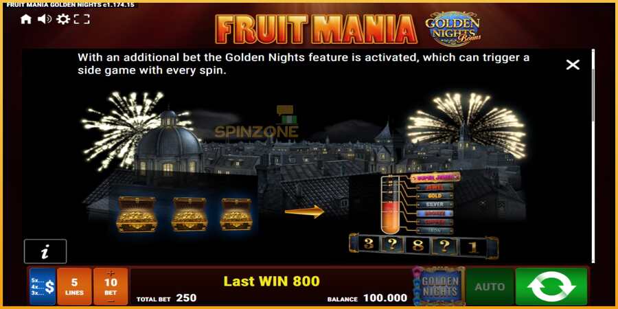 Fruit Mania Golden Nights màquina de joc per diners, imatge 5