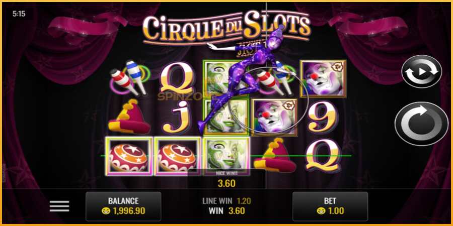 Cirque du Slots màquina de joc per diners, imatge 2