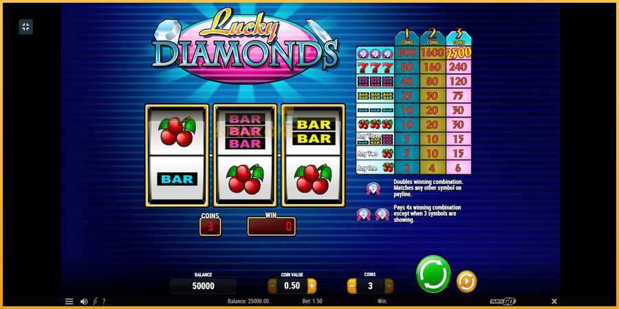 Lucky Diamonds màquina de joc per diners, imatge 1