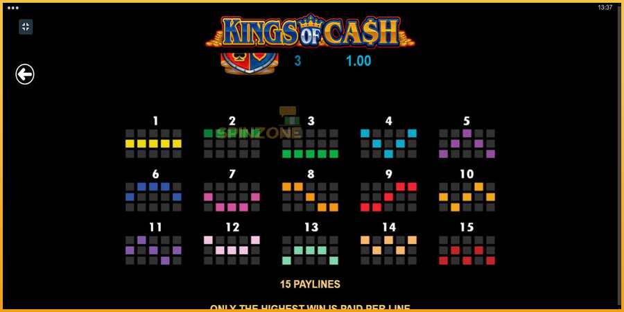 Kings of Cash màquina de joc per diners, imatge 7