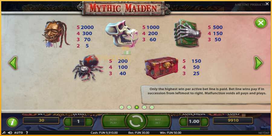 Mythic Maiden màquina de joc per diners, imatge 6