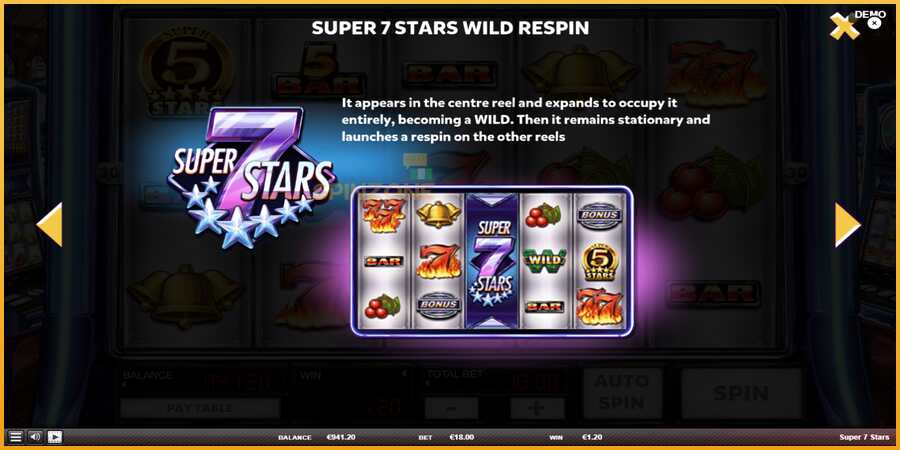 Super 7 Stars màquina de joc per diners, imatge 6