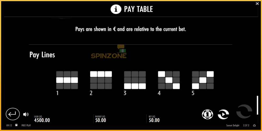 Sunset Delight màquina de joc per diners, imatge 7