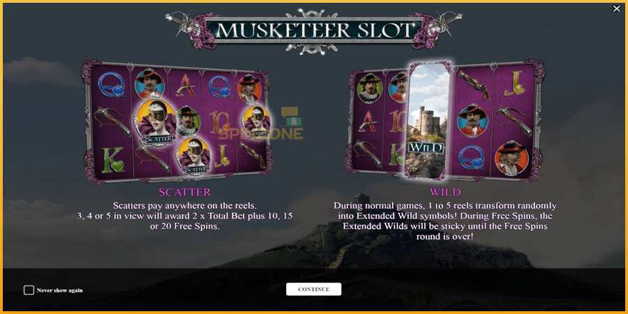 Musketeer Slot màquina de joc per diners, imatge 1