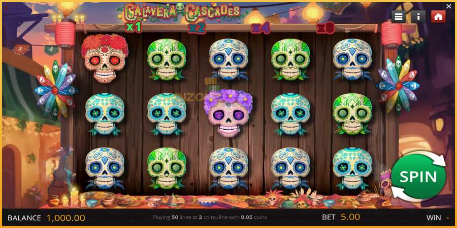 Calavera Cascades màquina de joc per diners, imatge 1