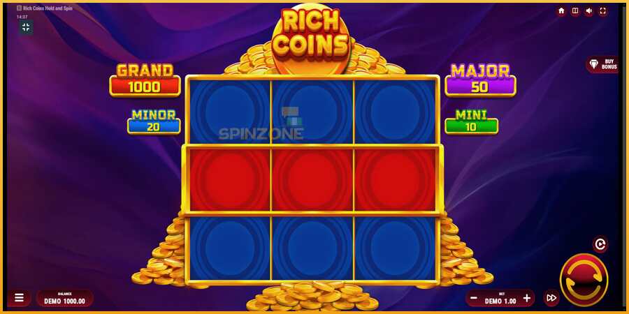 Rich Coins Hold and Spin màquina de joc per diners, imatge 1