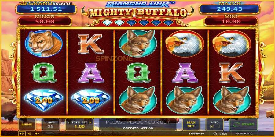 Diamond Link Mighty Buffalo màquina de joc per diners, imatge 1