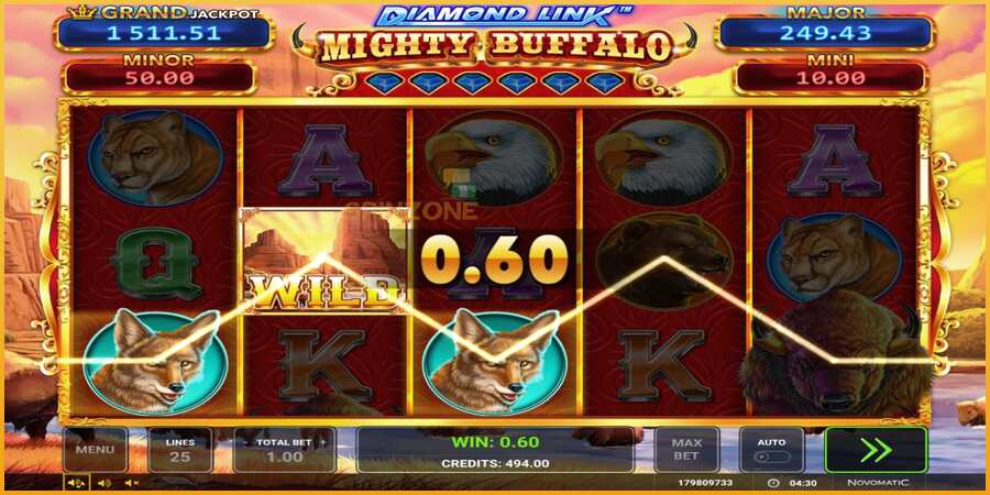 Diamond Link Mighty Buffalo màquina de joc per diners, imatge 2