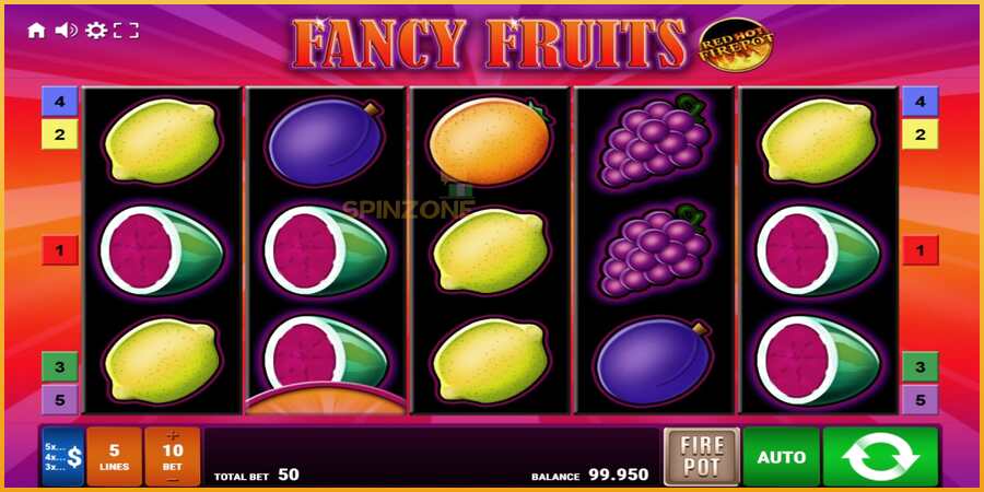 Fancy Fruits Red Hot Firepot màquina de joc per diners, imatge 1