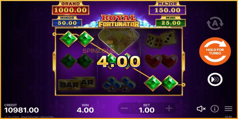 Royal Fortunator: Hold and Win màquina de joc per diners, imatge 3